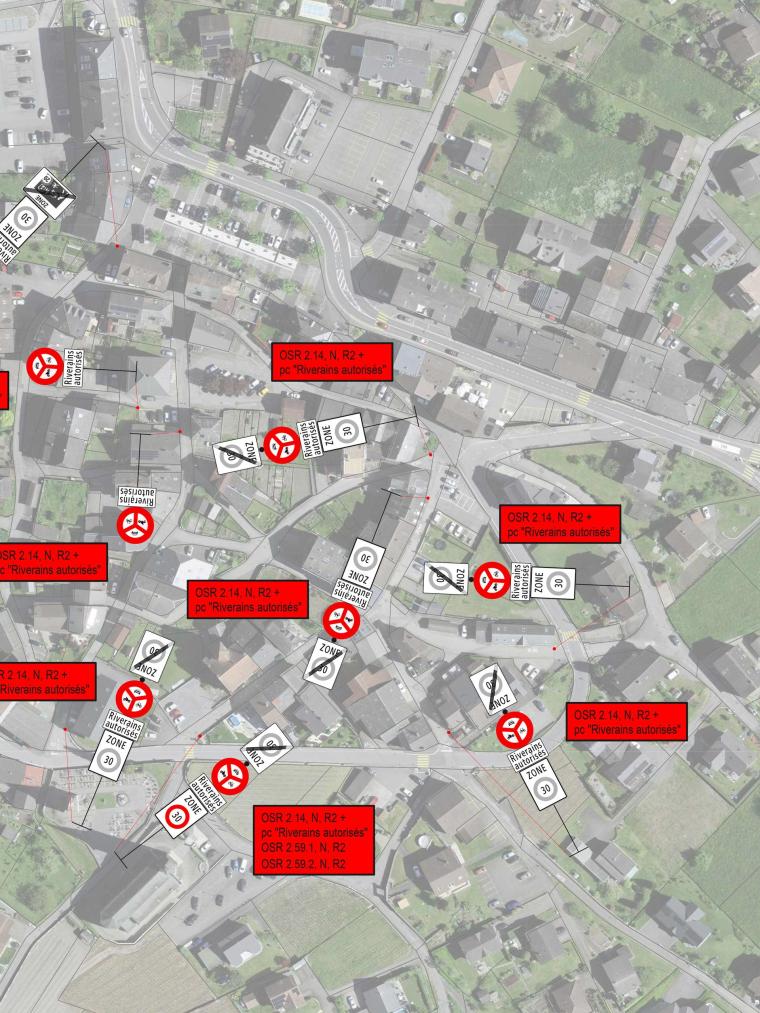Plan de marquage de la commune de Vionnaz